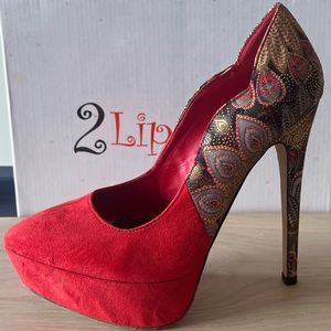 2 lips too red sexy heels